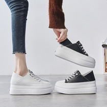 Inner increase small white shoes female 2020 new spring Korean version of Joker pine cake shoes women platform casual shoes X0312