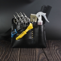 New product large-capacity hairdresser bag professional hairdresser toolkit hairstylist waist shoulder push scissors two-layer cowhide