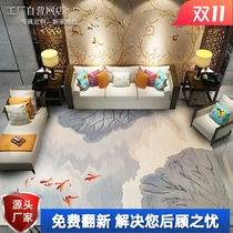 Zen landscape living room coffee table sofa modern new Chinese bedroom bed end Chinese style study handmade ink carpet