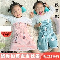 Autumn and winter baby belly baby flannel thickened belly childrens pajamas thickened warm belly protective umbilical cord