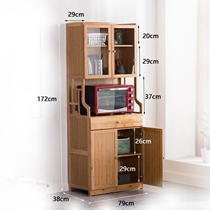 Kitchen sideboard bamboo breathable small cupboard simple cupboard locker simple old-fashioned kitchen cabinet microwave