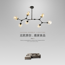 Lujia Liangpin Nordic light luxury living room molecular chandelier Creative modern minimalist dining room lighting whole house combination package