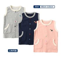 Export Japanese baby vest cotton wool ring cotton childrens waistcoat baby cotton vest spring and autumn thin
