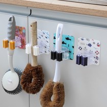 No Mark Mop Clip Toilet Magic Stickup Mop Rack Bathroom Wall-to-wall Containing Mop Cassette Xinjiang