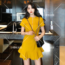 Cherry France MAJE 19 spring summer New display slim short dress Summer Xiaoqing New playful dress French small crowdage retro