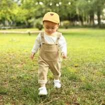 Boy Strap Pants Spring and Autumn 1-4-year-old baby corduroy pants girls spring pants baby Foreign-Air suspenders