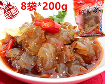 Wenzhou old vinegar jellyfish head ready-to-eat bagged jellyfish cold dishes cold open bag instant side dishes 200gx8 bags