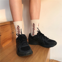 LET ME SEE broken flowers in the socks children Korean version of thin breathable socks autumn and winter college children cute