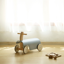 Deer early childrens scooter baby solid wood car baby walker balance car toy birthday gift