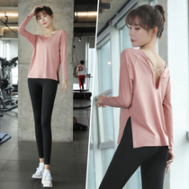 Yoga suit women autumn and winter models thin fashion sexy outdoor running fitness clothes professional Net red sportswear