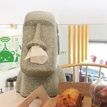  Sand sculpted tissue box stone like a paper towel box to blame for the Easter Island Moai nose South Korea retro paper cramming small crowdsourced