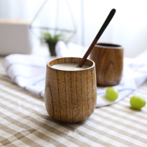 Japanese kung fu tea wooden cup natural environmental friendly handmade coffee White glass cup Cup Cup big belly Cup