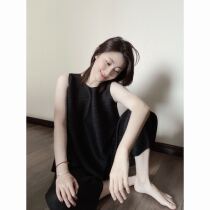 Triple Residence Pleated Pants Folds Vest Breathable Super-slim Jane about 100 hitch small red book sold out