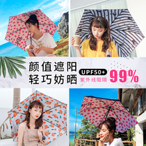Cup bear parasol rain dual-purpose Ultra Light sunscreen UV protection sunshade Mini Portable