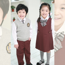 School uniforms for primary and secondary school uniforms Kindergarten Yard uniforms New spring and autumn clothing sweaters knitted cardioveralls customised