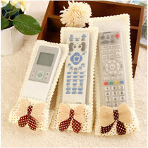 Pastoral fabric remote control set TV air conditioning remote control storage bag Dust cover protection bag Small medium large