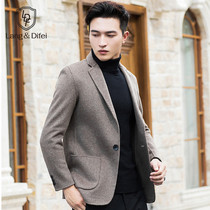 Double-sided Ni wool suit Mens short large size small suit No cashmere jacket Korean slim coat wool suit