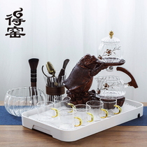 Kiln Zhaocai Jin Bao automatic tea set glass lazy kung fu set home office meeting guest creative teapot