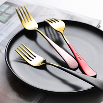  Western tableware net celebrity 304 stainless steel fork ins Household fruit creative cute girl dessert main fork moon cake