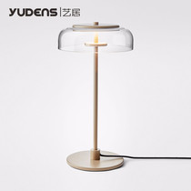 Boutique post-modern minimalist glass hood metal minimalist designer Living room Bedroom Bedroom Bedroom Bedroom Fashion Table Lamp