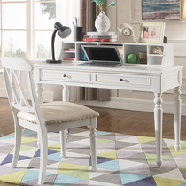 American country solid wood desk bookshelf combination simple modern multifunctional home student writing table solid wood table