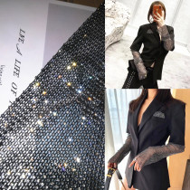Taobao hot selling explosive rhinestone lace diy clothes Net red fishing net cuffs designer custom hand stitched mesh drill