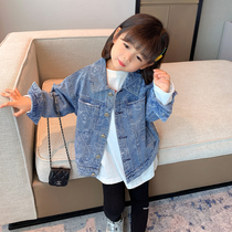 Little red fish baby childrens clothing 2021 New baby fashionable foreign spring autumn girls denim coat childrens coat