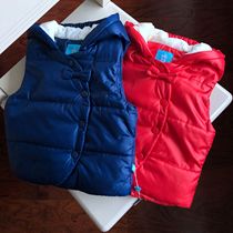 Dealing with female childrens babies in winter with wide-flapped hooded vest-12 25