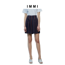 (Designer brand IMMI) red and blue striped acetic acid casual suit shorts 191SP014X