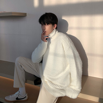 Hualun winter thick Joker high neck sweater men autumn winter trend Korean students loose sweater base shirt