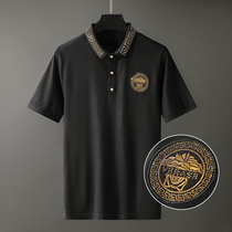 Mercerized cotton high-end polo shirt mens short sleeve summer thin half sleeve T-shirt casual fashion high-grade embroidery mens body shirt