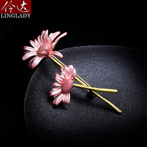 Lingda Korean version of brooch brooch female simple drip oil forest pin suit coat accessories anti-light spring breeze