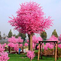 Simulation Peach Blossom Tree Fake Peach Tree Large Wish Tree Simulation Cherry Blossom Tree Large Mall Hotel Decoration