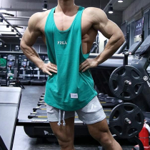 Summer Sports Fitness Vest Mens Work Character Kan Shoulder Muscle Instruments Training Loose Sleeveless Brothers T-Shirt Blouse