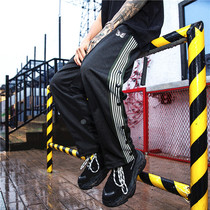 NEEDLES vintage webbing side breasted trousers butterfly embroidered casual sports pants Japanese trend FOG