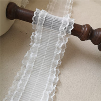 8cm Japanese quality bilateral symmetry double mesh crimped sweater cuff lace lace accessories shuang shi er