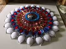 Funeral supplies wreath heart plate 2 meters 2 meters small colorful wreath surface factory direct sales of 20