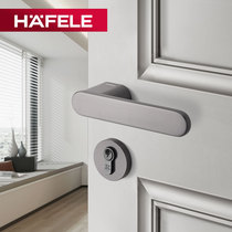  German HAFELE HAFELE modern simple bedroom door lock black oval matt mute door handle lock