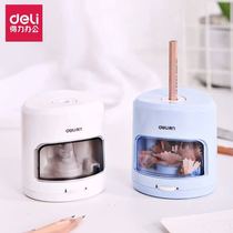 Deli 0502 pencil sharpener electric automatic pen sharpener Primary school pencil sharpener multi-function blue white black