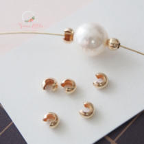 US imports 14K Note Gold Baugold Touch Water Beautify Closeout DIY bracelet accessories Package line buckle crescent C Pearl C buckle