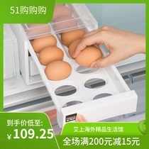South Korea changsin Chang Shin Kitchen Home Plastic Drawer 32 Grain Egg Box Fridge Double containing Box Shelf