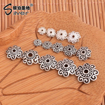 Silver accessories pure silver Tai silver retro floral wheel flower toflower hat sepp gasket diy hand string hand chain ornament