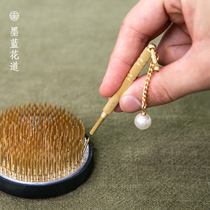 Jianshan flower arrangement copper pearl orthotics Chinese art flower arrangement Japanese flower arrangement flower arrangement auxiliary tool