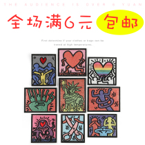 Personality Joker hole decoration clothes pants patch color embroidery bright powder printing craft badge cloth patch