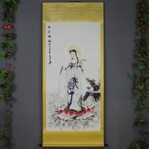 New Chinese style mounting painting in the hall painting celebrity hanging painting Chinese painting rural lobby decoration painting stone on a book Guanyin