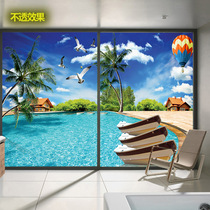 Window glass sticker light transparent opaque film toilet sliding door bathroom household anti-peep window sticker window paper