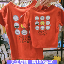 Different parent-child clothing summer clothes 2020 New Tide a family of four mother women foreign style short sleeve family clothing T-shirt
