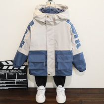 Childrens clothes boy Spring and autumn style jacket 2022 new children handsome foreign air windsurgboards CUHK child spring jacket Han version of the tide