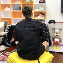 FOG FEAR OF GOD main line Season 7 flocking letter polo shirt short sleeve loose shirt half sleeve T-shirt tide tide