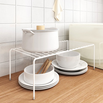 Kitchen rack refrigerator freezer cabinet countertop layered partition pot bowl dish dish storage artifact